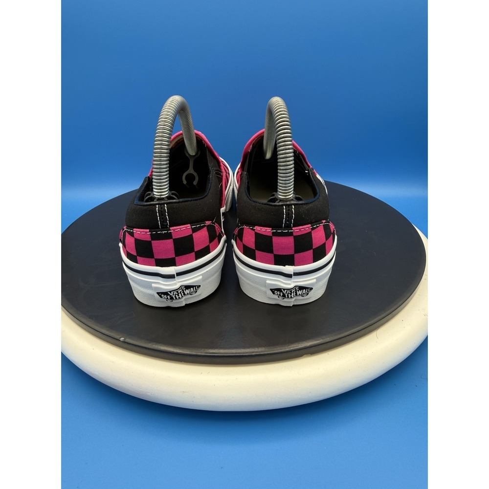 Vans Slip-On Checkerboard Womens Size 8 Hot Pink Black Skate Shoe Sneakers - Picture 4 of 8